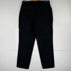 古着 リー  USA製 デニムパンツ Lee ジーパン カラーパンツ 5ポケット ジップフライ レザーパッチ テーパード 14P  ブラック レディース