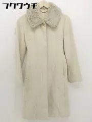◇ ◎ ef-de エフデ アンゴラ混 レッキスファー 長袖 コート サイズ7 ベージュ レディース  【1112280006227】のサムネイル