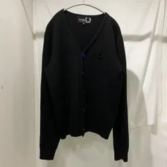 RAF SIMONS × FRED PERRY　ラフシモンズ フレッドペリー　Contrast Button Cardigan　カーディガン　ブラック　size-S【中目黒R03】