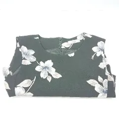 ◇ ⊂ Noela ノエラ 花柄 裏地あり 膝丈 ワンピース サイズ表記なし ブラック系 レディース E  【1501160011084】