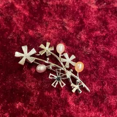 SILVER シルバー 美品 TASAKI タサキ 田崎 真珠 マルチカラー パール ブローチのサムネイル