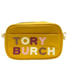 【未使用】TORY BURCH トリーバーチ ショルダーバッグ クロスボディバッグ ミニバッグ 肩掛け 斜め掛け ロゴ レザー イエロー