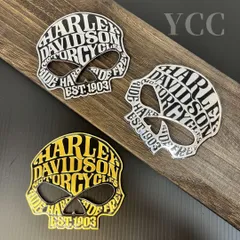ハーレーダビッドソンHarleyDavidsonスカル 3D立体ステッカー 防水仕様 B