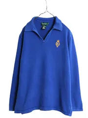 【お得なクーポン配布中!】 00s LAUREN ラルフローレン スキッパー コットン ニット セーター レディース XL オールド LAUREN JEANS Co ポロシャツ 長袖ニット 襟付き