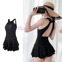 水着 レディース 体型カバー 水着ワンピース型 サロベット水着 黒 ママ水着 オシャレ韓国風 温泉 ショットパンツ スイムウェア 小胸バンドゥ 40代 海辺 学生  vii3u734717