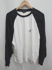 ◇ Θ KANGOL カンゴール ラグラン 長袖 Tシャツ カットソー サイズM ブラック　ホワイト レディース P  【1409250040337】
