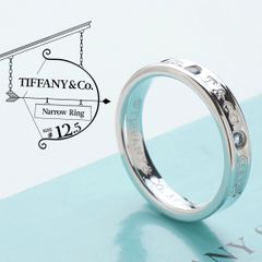 極美品 ティファニー TIFFANY&Co. 1837 ナローリング モンタナ サファイア 12.5号 ベーシック リング スターリング シルバー 925 サファイア