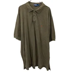POLO RALPH LAUREN 半袖 ロゴ ポロシャツ 3XLT カーキ×マルチカラー ポロラルフローレン ビッグサイズ 古着卸 アメリカ仕入 a707-5228