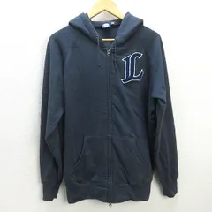 G■埼玉西武ライオンズ/LIONS フルジップパーカー【L】紺/men's/16【中古】■