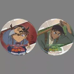 【中古】バッジ・ピンズ [単品] 江戸川コナン＆服部平次 缶バッジ(探偵) 「リアル脱出ゲーム×名探偵コナン 100万ドルの絡繰館からの脱出」 任務付きチケット 探偵セット特典