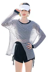 [kanaelun] 水着 レディース セパレート Tシャツ パッド付 スイムウェア スイミング 水泳 海 プール 旅行 UVカット 紫外線 ブラック 可愛い ハイウエスト フリル ホルターネック インナー付き ママ 体型カバー お腹 ビ [ブラック] [M]