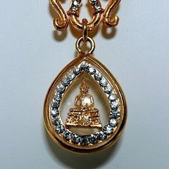 仏陀のプラクルアン（小）組み紐ストラップ付き