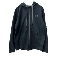UNDER ARMOUR ロゴスウェット パーカー M ブラック アンダーアーマー ジップアップ フーディー トップス 古着卸 アメリカ仕入 a708-6041