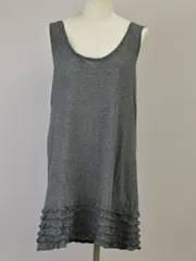 ツモリチサト TSUMORI CHISATO タンクトップ ロング丈 フリル 3サイズ グレー レディース j_p s_z F-M8973のサムネイル