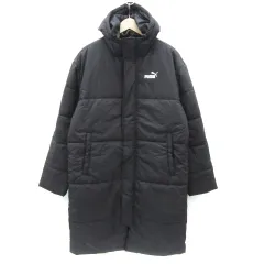プーマ PUMA ベンチコート ロング丈 ジップアップ L ブラック 黒 /YM8