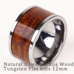 在庫限り リング メンズ ハワイアンジュエリー タングステン コアウッド 指輪 12mm 男性用 大きい 太い 送料無料 アレルギーフリー 彼氏 プレゼント 誕生日 ギフト 記念日