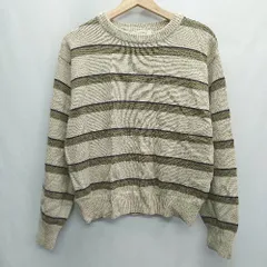 ◇ ⊇ Ungrid アングリッド ウール混合 ボーダー 長袖 ニット サイズF ブラウン系 レディース E  【1409240061915】