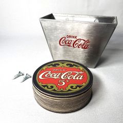 Coca Cola Coaster & Holder　コカコーラ　コースターフォルダー　アンティーク　ヴィンテージ　アメトイ