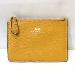 COACH コーチ レザー コイン＆パスケース イエロー
