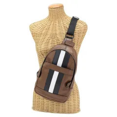 未使用 タグ付✨コーチ　ボディバッグ　ヴァーシティ　ストライプ　ブラウン 2025年最新】コーチ ショルダーバッグ ヴァーシティストライプの