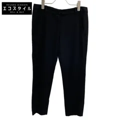 ANN DEMEULEMEESTER 2008SS 裾裏ストライプパンツ XS ANN DEMEULEMEESTER（アンドゥムルメステール）その他 黒 サイズ