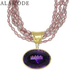 TASAKI(タサキ) AM39.98/D0.14 六連ネックレス パール/アメジスト  