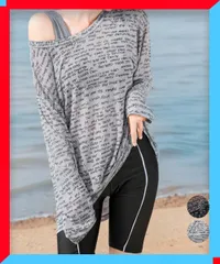 新品 フィットネス水着セット レディース 体型カバー 着やせ 露出控え 黒 おしゃれママ 水泳 スイミング【送料無料】