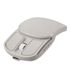 Digio2 無線充電スライド静音5ボタンBlueLEDマウス グレージュ MUS-RKF235-GY