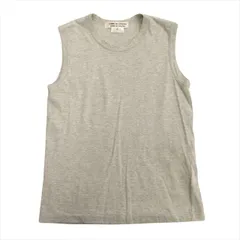 16ss コムコム コムデギャルソン COMME des GARCONS ノースリーブ カットソー タンクトップ 無地 霜降り XS グレー レディース