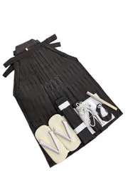 ≪花ラブリ≫R613 ☆早い者勝ち！☆　新品　七五三　男児　男の子　５歳　五才　袴７点セット　紐下６０ｃｍ　焦げ茶色　ダークブラウン　縞模様　和装　和柄　和風　腰紐　懐剣　御守　草履　羽織紐　末広　和服　和装　和柄　和風