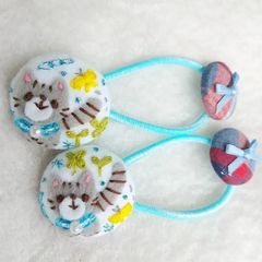 オレンジ刺繍☆5センチパッチンピン - メルカリ