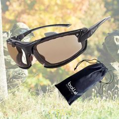 [Bolle] Safety BOOM Safety Glasses & Cloth Pouch Set with Detachable Seal Gasket, Japan Fit, Dust Protection, Airsoft, MTB, Motorcycle, Twilight/Clear/Smoke