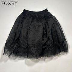Q510 美品 M フォクシー チュール フリル 春夏 スカート レディース