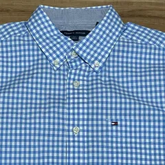 USAモデル TOMMY HILFIGER 半袖 ボタンダウンシャツ クラシックフィット ギンガムチェック