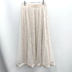 ◇ ⊇ natural couture ナチュラルクチュール ロング フレア スカート サイズF ベージュ系 レディース E  【1410100006649】のサムネイル