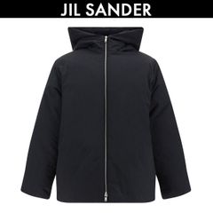 Jil Sander ジルサンダー フード付き ダウンジャケット メンズ ブラック ブラック 黒 新品未使用品