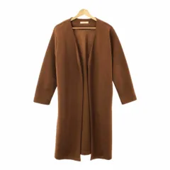 送料無料 古着 リユ－ズ    chocol raffine robe ショコラフィネローブ アウター ノーカラーコート 前開き カジュアル おしゃれ 長袖 レディース ブラウン F
