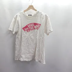 ◇ ⊂Φ VANS ヴァンズ ロゴプリント 半袖 Tシャツ サイズM ホワイト レディース メンズ E  【1411280038697】