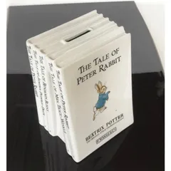 陶器　ピーターラビット貯金箱　鍵付き　ドイツ　BEATRIX POTTER ウェッジウッド 貯金箱 【ピーターラビット（旧刻印