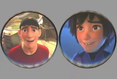 【中古】バッジ・ビンズ TYPE-F/56mm2個セット 缶バッジ 「Happyくじ ベイマックス vol.2.0」 G賞