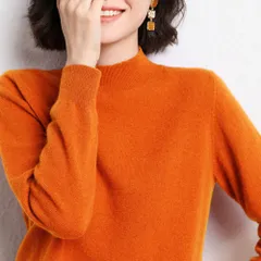 ☆ オレンジ ☆ M ☆ セーター ニット 秋 冬 レディース おしゃれ ykst012 セーター ニット 秋 冬 レディース ニットセーター タートルネック ハーフタートルネック 長袖 厚手 厚め あったか あたたかい ベーシック シンプル カジュアル