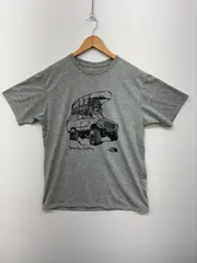 THE NORTH FACE/ﾉｰｽﾌｪｲｽ/L/ﾗﾝﾄﾞｸﾙｰｻﾞｰﾌﾟﾘﾝﾄTｼｬﾂ/GRAY/ｸﾞﾚｰ