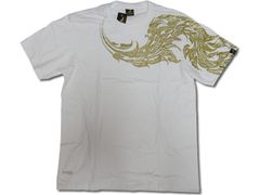Line THAI (ラインタイ)／カノック 柄　Тシャツ（ホワイト×ゴールド）