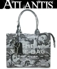 【広尾店】美品 マークジェイコブス MARC JACOBS ザマークカモ デニムトートバッグ ラージ 迷彩柄 【16168】