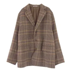 AURALEE オーラリー ジャケット A9AJ01SC WOOL SERGE CHECK JACKET ウール サージ チェック テーラード ジャケット ブラウン系 4【中古】のサムネイル