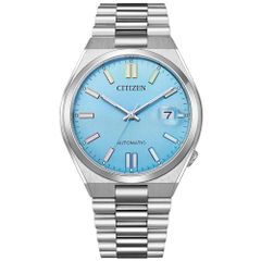 [Citizen] 腕時計 機械式腕時計 自動巻き 手巻き 防水 ターコイズブルー TSUYOSA Collection NJ0151-53L メンズ シルバー