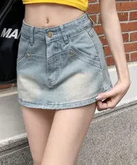 デニムスカパン キュロットスカート韓国風