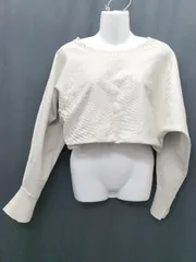 ◇ ⊇ mystic ミスティック ショート丈 長袖 ニット サイズF アイボリー レディース P  【1409250049750】