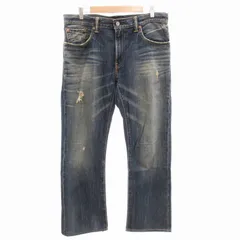 リーバイス Levi's 502 デニムパンツ ジーンズ ストレート ジップフライ ダメージ加工 W34 L33 インディゴブルー /GV