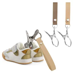 ベビーカーに吊り下げ可能 ベビーカー ベビーカー ベビー用品 赤ちゃんパーツ 【2個入り】ブランケットクリップ 簡単装着 フェイクレザー シューズクリップ 合皮